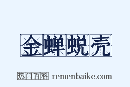 金蝉蜕壳是什么意思的图片